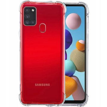 Nikcorp Prozoren ovitek za Samsung Galaxy A21S, tanek TPU etui z ojačanimi vogali, silikonska zaščita proti udarcem