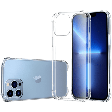 Nikcorp Prozoren zaščitni ovitek za iPhone 13 Pro s kompletom 3 kaljenih stekel za zaslon in kamero, tanek in lahek etui