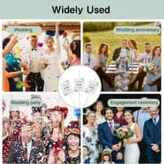 Nikcorp Poročne etikete za hladne ognjemete 60 kosov | Tablice za prskalice z nemškim napisom | Bela dekoracija za poroko