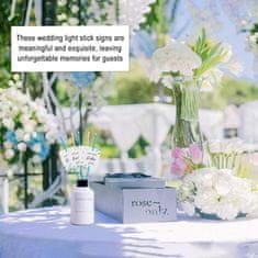 Nikcorp Poročne etikete za hladne ognjemete 60 kosov | Tablice za prskalice z nemškim napisom | Bela dekoracija za poroko