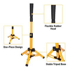 Nikcorp Nastavljivo stojalo za baseball trening Batting Tee | Višina 53-84 cm | Trinožno podnožje s torbo za prenašanje