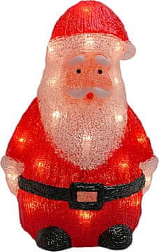 Nikcorp LED lučka Božiček 21,5 cm | Akrilna božična dekoracija | 24 LED toplo bela svetloba | Praznična namizna figurica