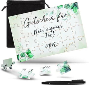 Nikcorp Lesena sestavljanka za pisanje in risanje DIY 24 kosov 15x10 cm z markerjem in darilno torbo, ustvarjalni set za darilo