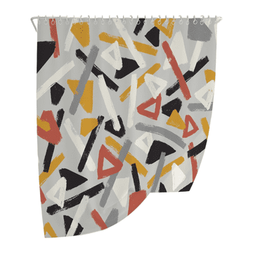 Nikcorp Vodoodporna zavesa za tuš ali kad 180x180 cm siva | Protiglivična tkanina iz poliestra z obročki za montažo