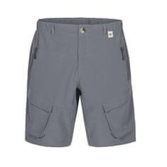 Nikcorp Moške kratke pohodniške hlače XXL sive | Hitrosušeče, lahke in elastične hlače z UV zaščito UPF 50 in 6 žepi
