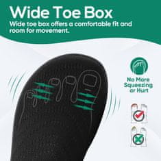 Nikcorp Ženski slip-on čevlji za hojo, zračni in udobni, nedrseč podplat, črni, velikost 44 EU