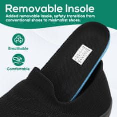 Nikcorp Ženski slip-on čevlji za hojo, zračni in udobni, nedrseč podplat, črni, velikost 44 EU