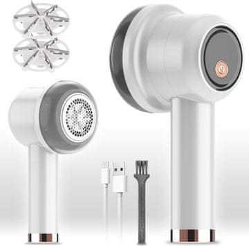 Nikcorp Brivnik za oblačila in tkanine | Električni odstranjevalec muck in kosmov | USB polnjenje | 6 rezil | Velika glava