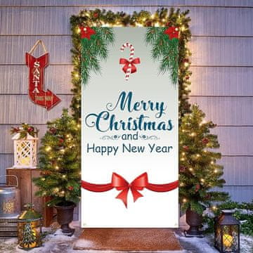 shumee Božični okraski Božični transparenti Transparent za vrata 185x90