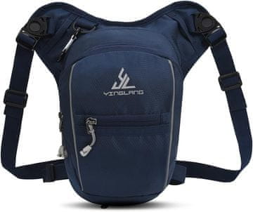 Nikcorp Večnamenska športna torbica za nogo za tek kolesarjenje motor temno modra | Nastavljiva torbica za stegno unisex 26 cm