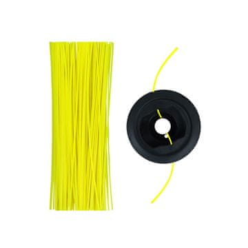 Nikcorp Glava z dvojno nitjo za motorno koso in trimer | Najlonska nitka 2,4 mm dolžine 30 m za košnjo trave in plevela