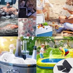 Nikcorp Veliki silikonski kalupi za led s pokrovi 2 kosa, 7,2 kg | Za ledene kopeli, turistične hladilnike in hlajenje pijač