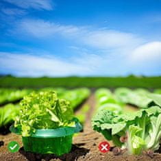 Nikcorp Zaščitni ovratnik proti polžem 12 kosov, mehanska pregrada za vrt in zelenjavo z vrečkami za rastline, premer 24 cm