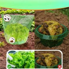 Nikcorp Zaščitni ovratnik proti polžem 12 kosov, mehanska pregrada za vrt in zelenjavo z vrečkami za rastline, premer 24 cm