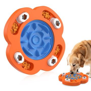 Nikcorp Interaktivna posoda za počasno hranjenje psa z uganko | Protizdrsna izobraževalna igrača za mentalno stimulacijo