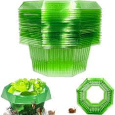 Nikcorp Zaščitni ovratnik proti polžem 30 kosov, plastična pregrada za zaščito rastlin in zelenjave na vrtu, 24x12 cm