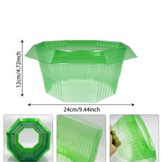 Nikcorp Zaščitni ovratnik proti polžem za vrtne rastline in zelenjavo - komplet 20 kosov, zelena barva, 24x12 cm, za večkratno uporabo