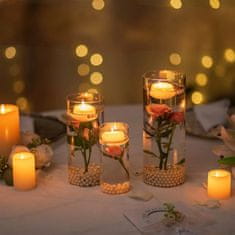 Nikcorp Komplet 3 steklenih cilindričnih vaz 10/15/20 cm | Prozorna dekoracija za rože in sveče, odporna na praske