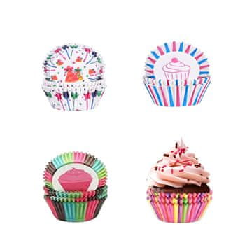 Nikcorp Papirnati modelčki za mafine in kolačke 400 kosov | Barvni | Odporni na maščobo | Za peko in zabave | 4,5x2x2,5 cm