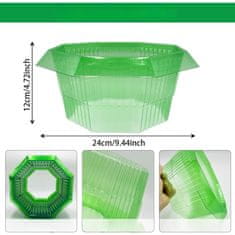 Nikcorp Zaščitni ovratnik proti polžem za vrtne rastline in zelenjavo | 10 kosov | Zelena plastična pregrada za gredice