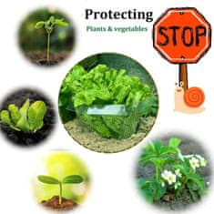 Nikcorp Ovratnice proti polžem 20 kosov, plastični zaščitni obroči za vrt, premer 24 cm, zaščita za solato in zelenjavo