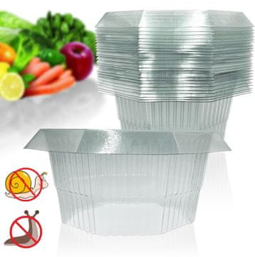 Nikcorp Zaščitni ovratniki proti polžem 20 kosov | 24x12 cm plastični obroči za zaščito rastlin in zelenjave na vrtu