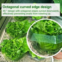 Nikcorp Zaščitni ovratniki proti polžem 20 kosov | 24x12 cm plastični obroči za zaščito rastlin in zelenjave na vrtu