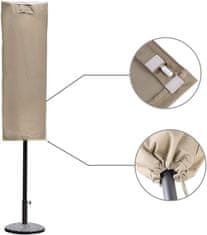 Nikcorp Zaščitna prevleka za senčnik 160x62 cm, vodoodporna tkanina Oxford 600D z UV zaščito in zadrgo za enostavno namestitev