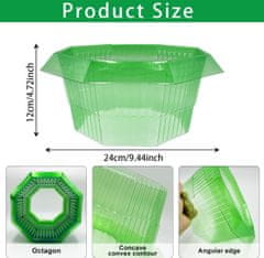 Nikcorp Ovratnice proti polžem 20 kosov | Zaščitni obroči za vrt Ø 24 cm | Večkratna uporaba za zaščito solate in zelenjave