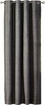 Nikcorp Siva zatemnilna zavesa v videzu lana 140x245 cm | Dekorativna zavesa z obročki za spalnico in dnevno sobo