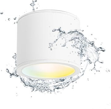 Nikcorp Nadometna stropna LED svetilka reflektor GX53 9W IP44 z izbiro 3 barv svetlobe bela okrogla za kopalnico in sobo