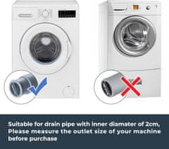 Nikcorp Univerzalna odtočna cev 2,5 m za pralni in pomivalni stroj | Podaljšek z adapterjem in objemkami | Bela