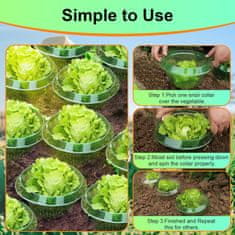 Nikcorp Komplet 20 ovratnikov in 20 mrež za zaščito rastlin pred polži, žuželkami in pticami, zaščita za vrt in zelenjavo