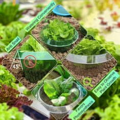 Nikcorp Zaščitni ovratniki proti polžem 24 kosov Ø 24 cm | Obroči za zaščito rastlin in zelenjave na vrtu | Večkratna uporaba