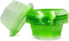 Nikcorp Ovratnice proti polžem 20 kosov Ø 24 cm, zaščitni obroči za solato in vrtnine, prozorna PET plastika za večkratno uporabo