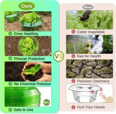 Nikcorp Komplet 20 ovratnikov in 20 mrež za zaščito rastlin pred polži, žuželkami in pticami, zaščita za vrt in zelenjavo