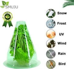 Nikcorp Vrtni zvonovi za zaščito rastlin pred slano in polži 36 kosov | Pokrivala za sadike 20x24 cm | Mini rastlinjak za vrt