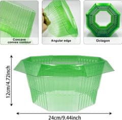 Nikcorp Ovratnice proti polžem 20 kosov Ø 24 cm, zaščitni obroči za solato in vrtnine, prozorna PET plastika za večkratno uporabo