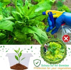 Nikcorp Komplet 25 ovratnikov in 25 mrež za zaščito rastlin pred polži, žuželkami in zmrzaljo, enostavna namestitev na zaskok