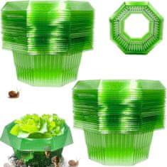 Nikcorp Ovratnice proti polžem 20 kosov | Zaščitni obroči za vrt Ø 24 cm | Večkratna uporaba za zaščito solate in zelenjave