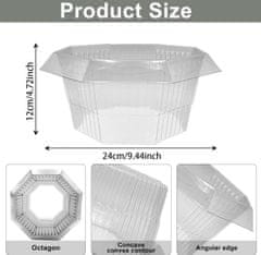 Nikcorp Ovratnice proti polžem 20 kosov, plastični zaščitni obroči za vrt, premer 24 cm, zaščita za solato in zelenjavo