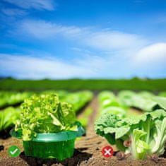 Nikcorp Komplet 25 ovratnikov z mrežami za zaščito rastlin pred polži, žuželkami in zmrzaljo, zaščitna pregrada za vrt