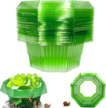 Nikcorp Zaščitni ovratniki proti polžem 20 kosov | Obroči za zaščito zelenjave in solate na vrtu | Premer 24 cm | Večkratna uporaba