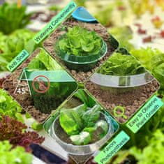 Nikcorp Komplet 20 ovratnikov in 20 mrež za zaščito rastlin pred polži, žuželkami in pticami, zaščita za vrt in zelenjavo