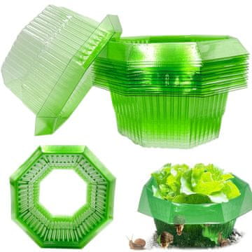 Nikcorp Zaščitni obroči proti polžem 30 kosov Ø 24 cm | Večkratna uporaba | Ovratnice za zaščito solate in zelenjave na vrtu