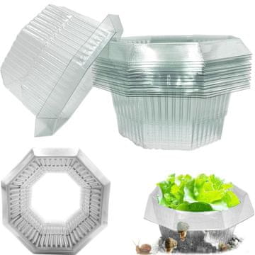 Nikcorp Zaščitni obroči proti polžem 20 kosov Ø 24 cm | Ovratnice za zaščito zelenjave in rastlin pred škodljivci na vrtu