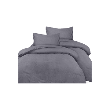Nikcorp Komplet posteljnine 4-delni 135x200 cm in 80x80 cm, temno siva mikrovlakna, mehka prevleka za odejo in vzglavnik z zadrgo