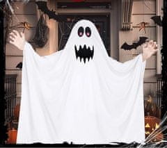 shumee Otroški kostum duha za noč čarovnic, bel, velikost L, 125-140 cm