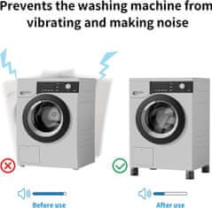 Nikcorp Protivibracijske podloge za pralni stroj 4 kosi | Nedrseče nogice za dušenje vibracij in hrupa | Podstavki za pohištvo