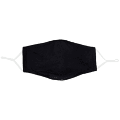 Nikcorp Črne pralne zaščitne maske za obraz, 3-slojne, bombažne, nastavljive, ergonomske, za odrasle, 4 kosi v kompletu